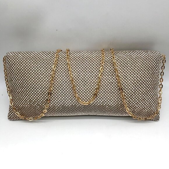 I.N.C. International Concepts Gold Mesh Hether Convertible Clutch - Picture 2 of 11